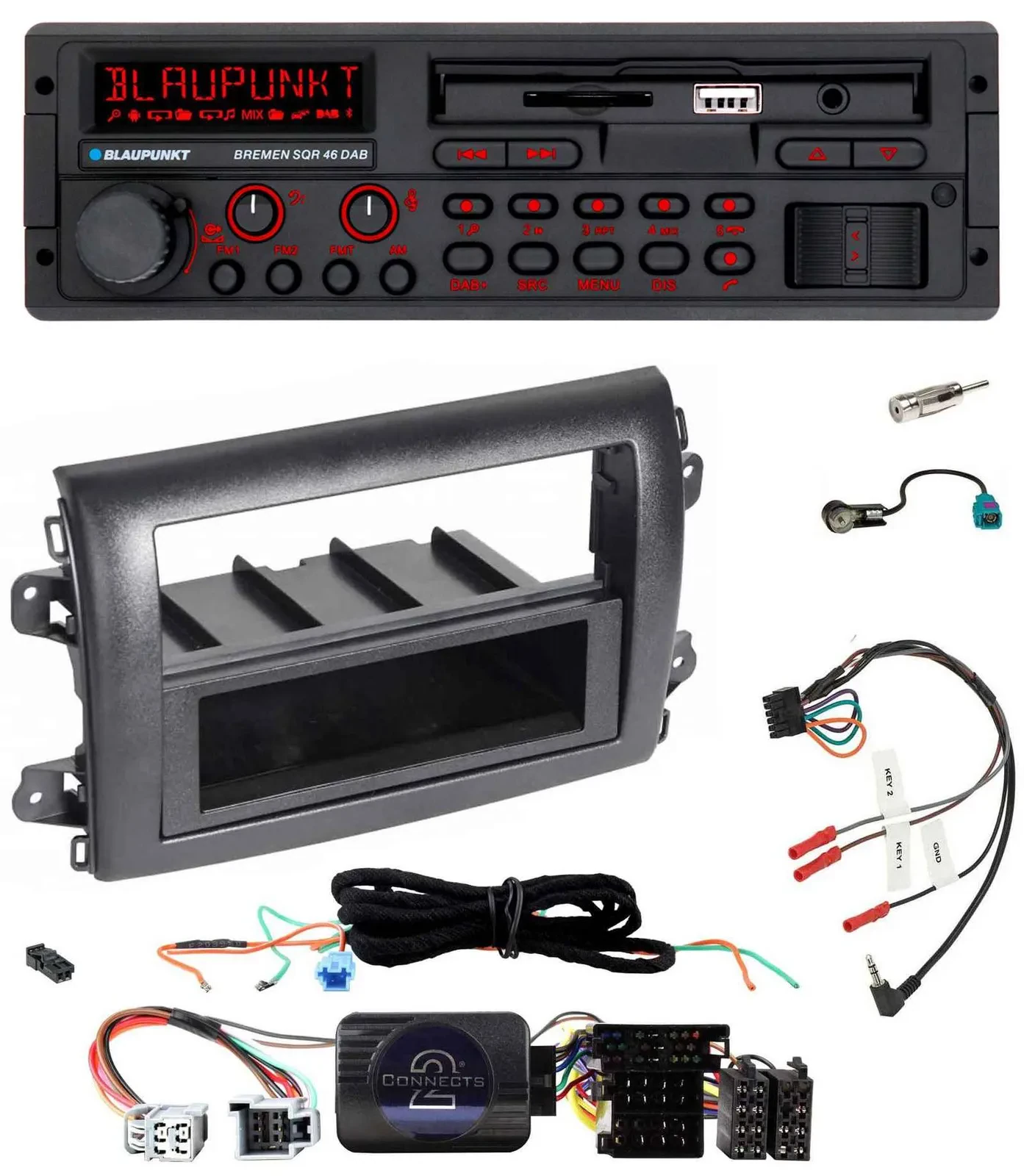 Blaupunkt SD Lenkrad USB Bluetooth DAB Autoradio für Fiat Ducato Serie 8 ab 2021
