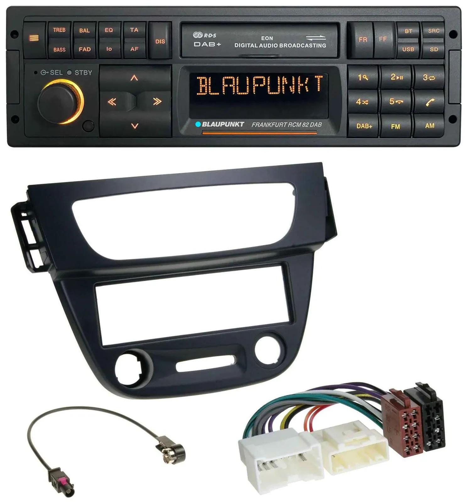 Blaupunkt USB DAB SD MP3 Bluetooth Autoradio für Renault Megane 3 09-14 schwarz