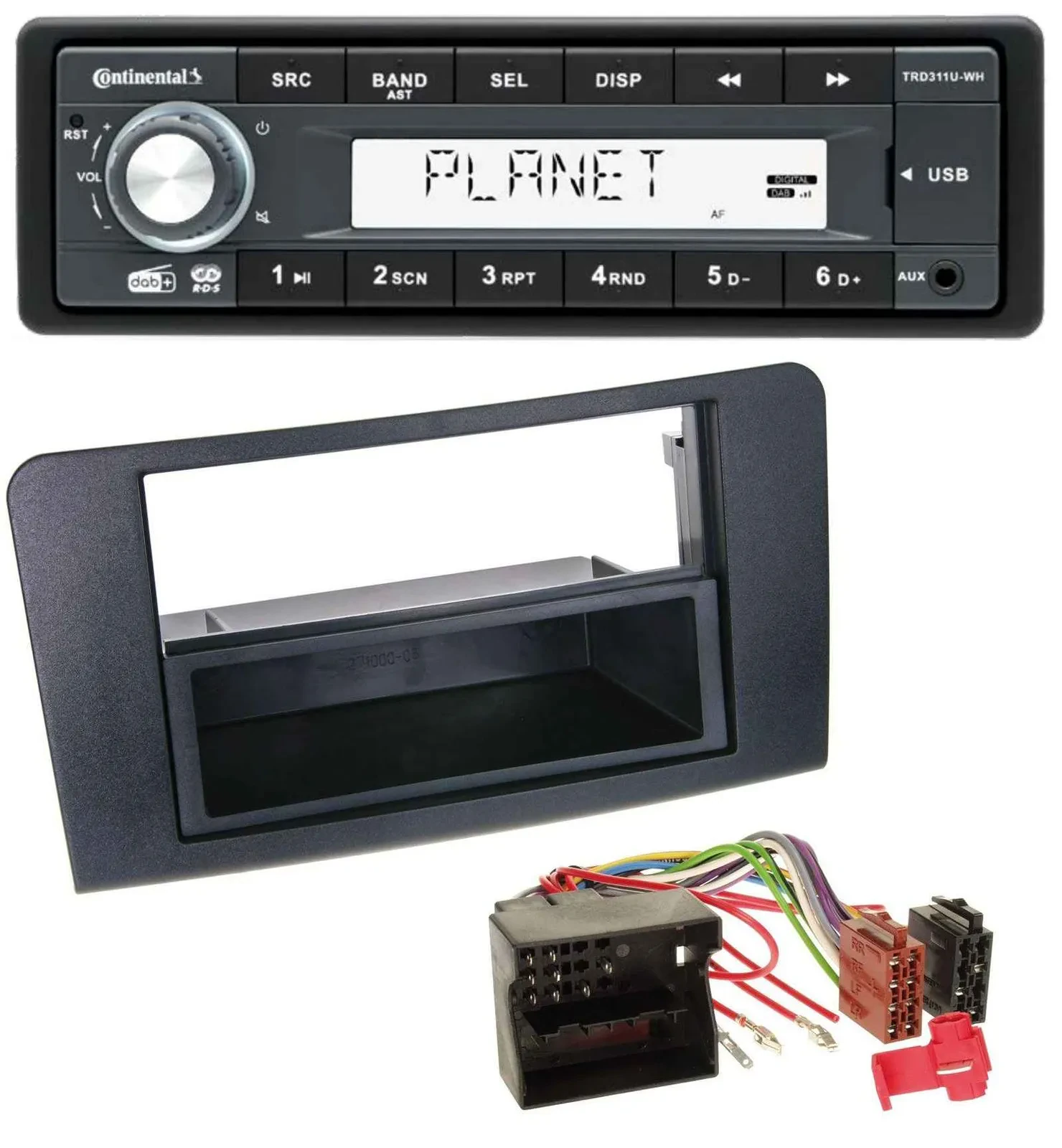 Автомагнитола для Mercedes ML Continental 1-DIN MP3 USB AUX DAB (с 2006)