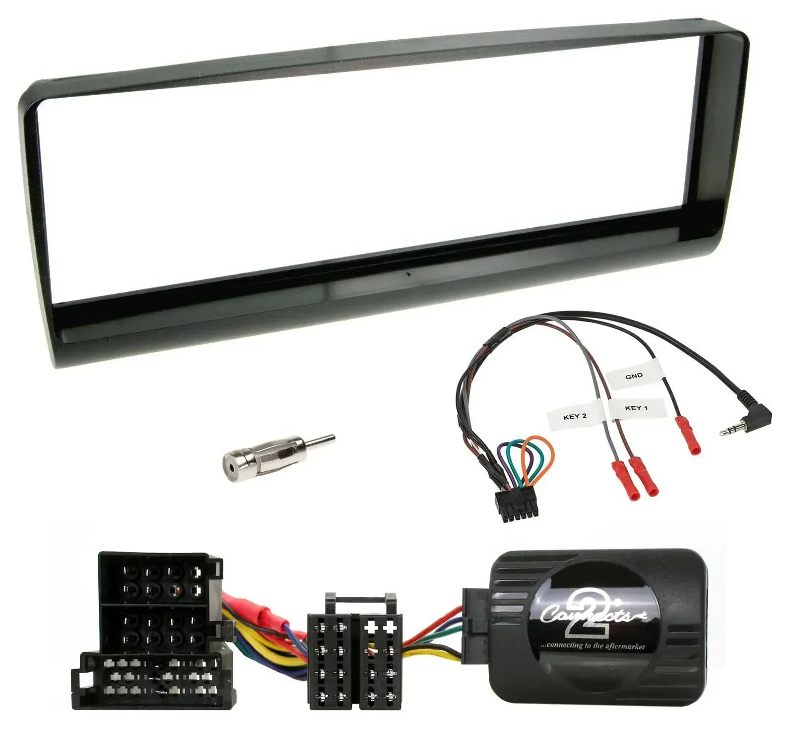 Einbauset Lenkradadapter DIN Autoradio für Alfa Romeo 156 00-01 schwarz