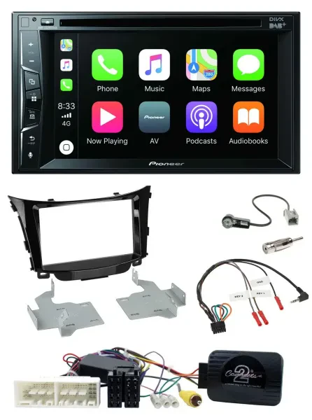 Pioneer Lenkrad USB DVD Bluetooth DAB 2DIN Autoradio für Hyundai I30 ab 2017