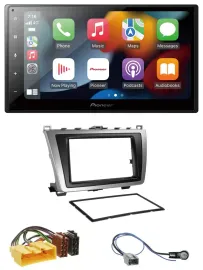 Pioneer DAB Bluetooth 2DIN USB MP3 Autoradio für Mazda 6 08-12 schwarz-silber