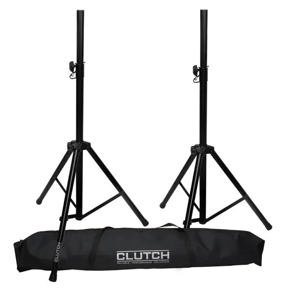 Clutch CL-STPACK Heavy Duty Professional Tripod PA Speaker Stands w/ Carry Case