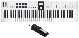 ARTURIA Keylab Essential 61 mk3 White 61-Key Keyboard Controller+Sustain Pedal