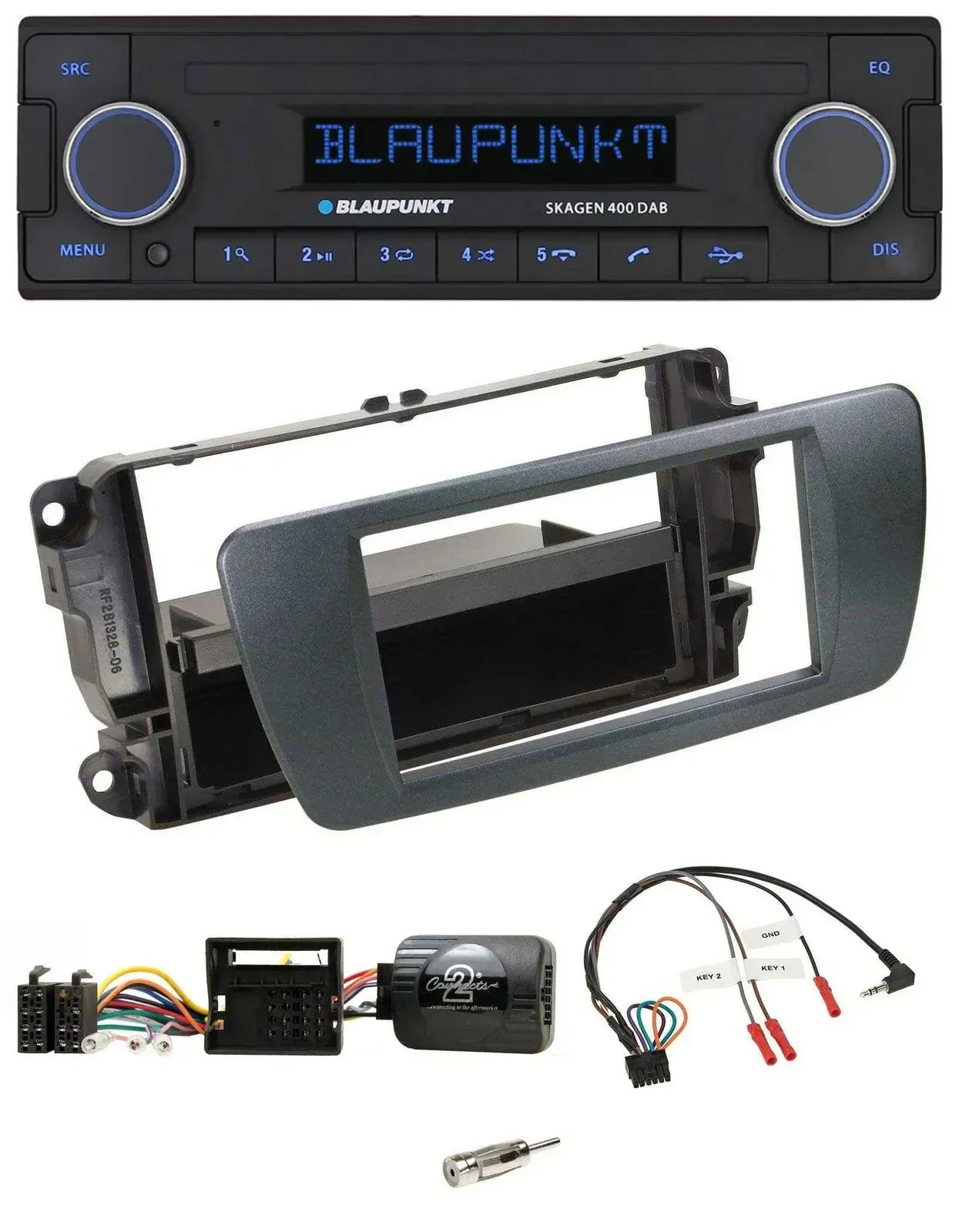 Blaupunkt DAB USB Bluetooth Lenkrad Autoradio für Seat Ibiza azabacheschwarz