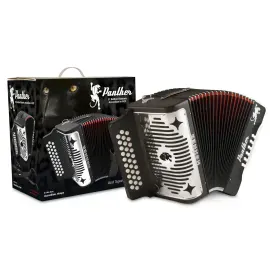 Hohner Panther Series 3-Row Diatonic Accordion Key of GCF #3100GCFBK