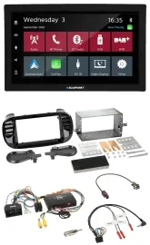 Blaupunkt DAB Bluetooth USB Lenkrad 2DIN Autoradio für Fiat 500 2014-2015 schwar