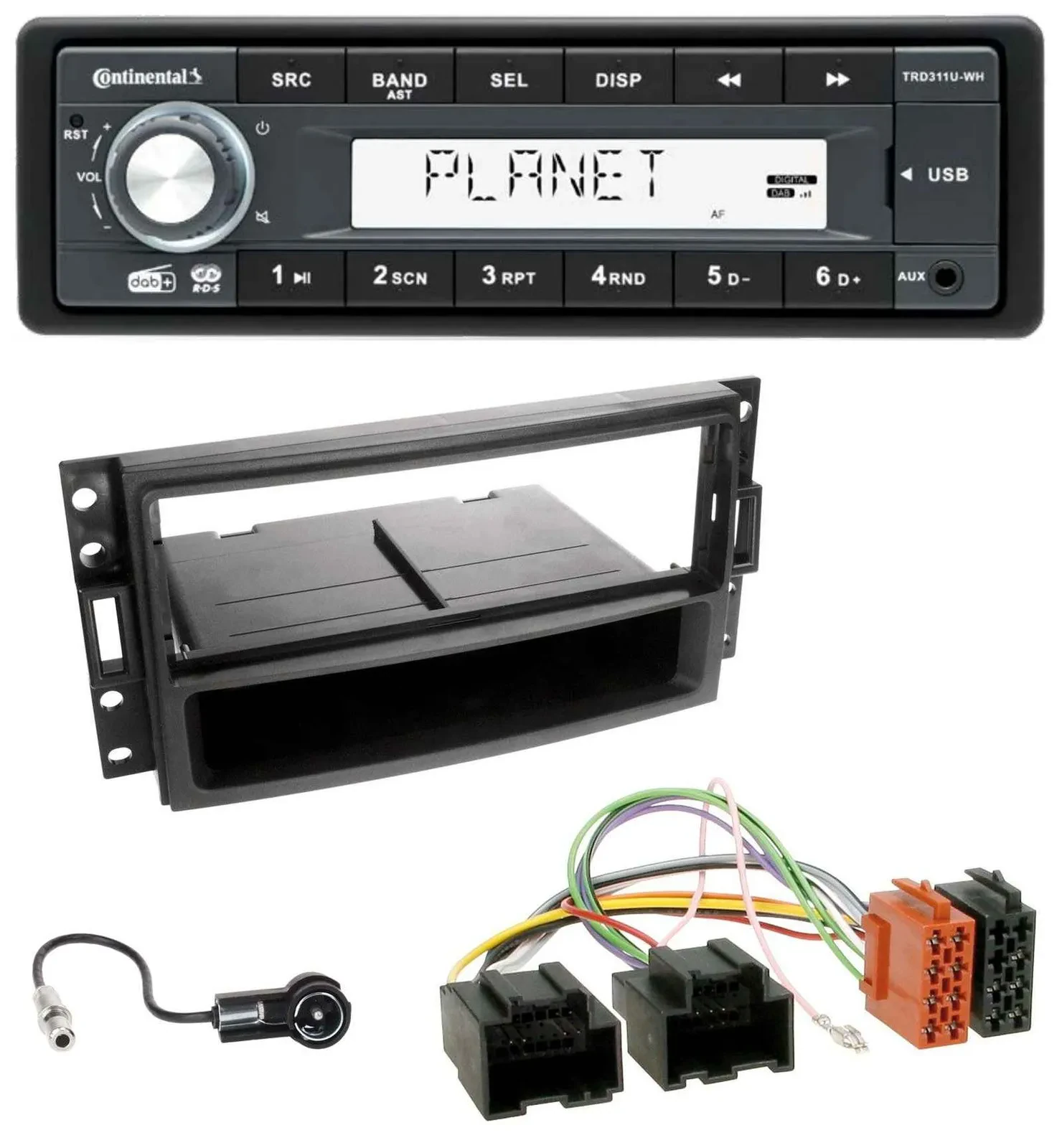 Continental MP3 AUX USB DAB 1DIN Autoradio für Chevrolet Corvette Uplander 05-13