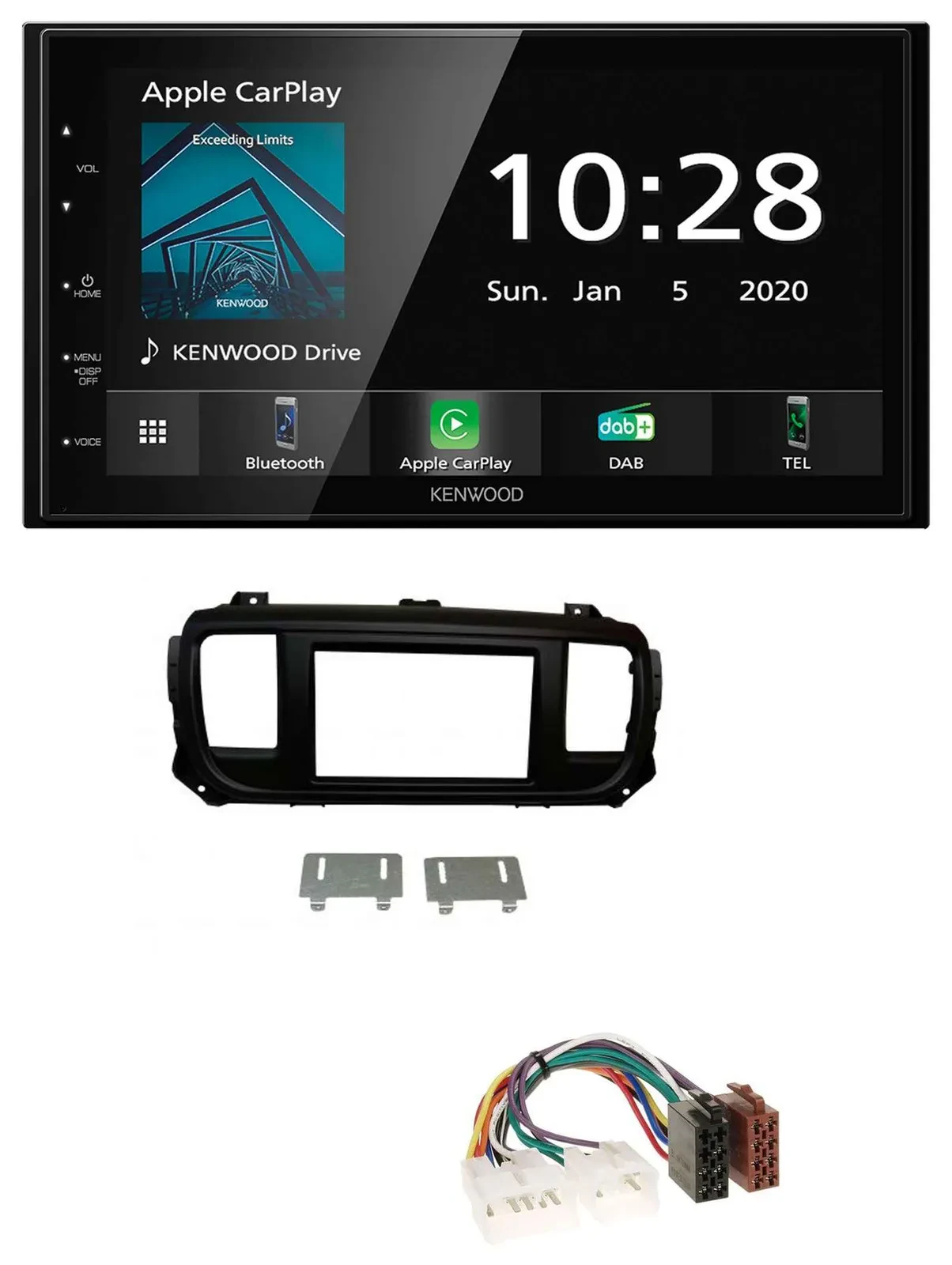 Kenwood Bluetooth MP3 DAB USB 2DIN Autoradio für Toyota Proace Verso ab 2016