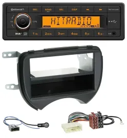 Автомагнитола для Nissan Micra K13 (2010–2013) Continental 1-DIN DAB, MP3, AUX, USB, черная