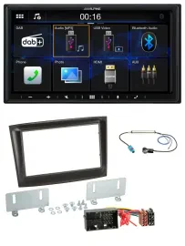 Автомагнитола Alpine 2DIN, Bluetooth, MP3, DAB, USB, черная, для Fiat Doblo (с 2015)