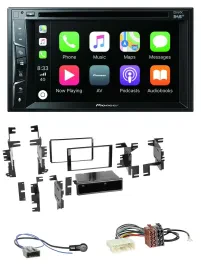 Pioneer MP3 USB DVD Bluetooth DAB 2DIN Autoradio für Nissan Micra 13-17 schwarz