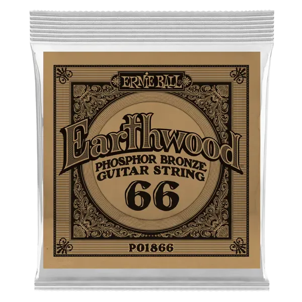 Струна для акустической гитары Ernie Ball P01866 Earthwood, фосфорная бронза, калибр 66