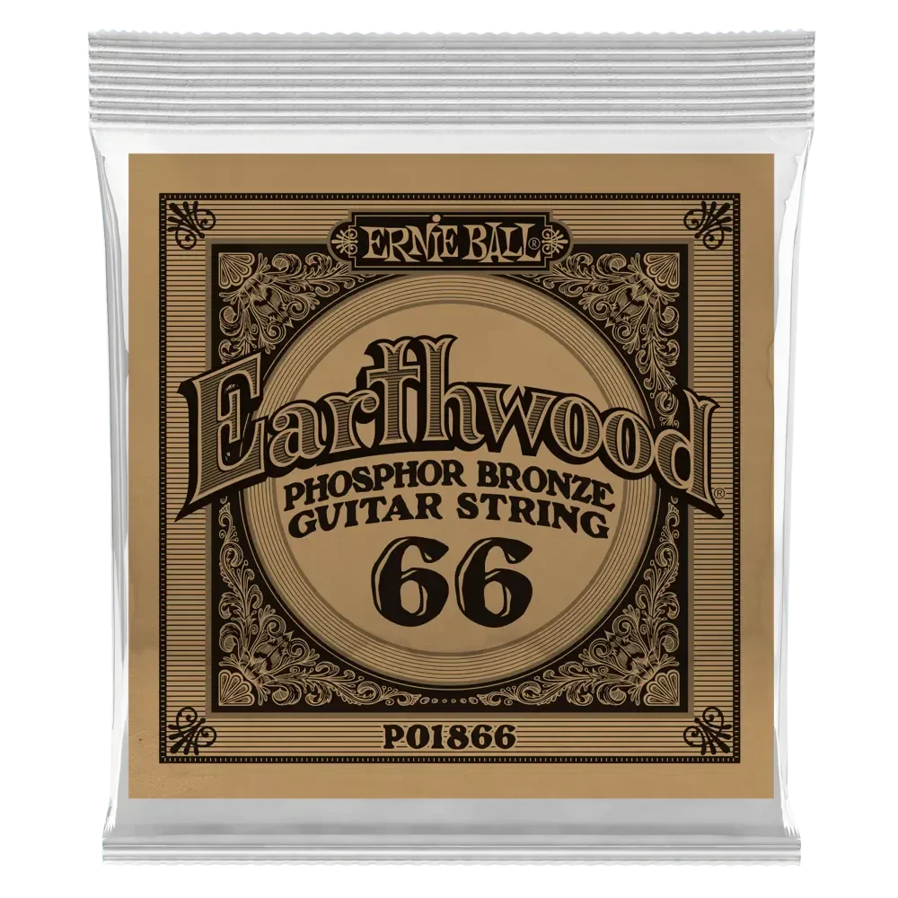 Струна для акустической гитары Ernie Ball P01866 Earthwood, фосфорная бронза, калибр 66