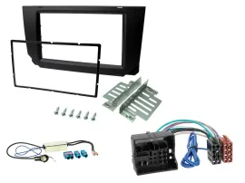 Einbauset Doppel DIN Autoradio für Seat Ibiza 2017-2021 schwarz