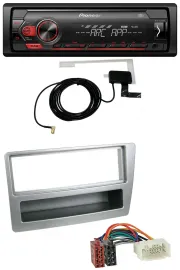 Pioneer 1DIN USB DAB MP3 AUX Autoradio für Honda Civic 04-06 silber autom. Klima