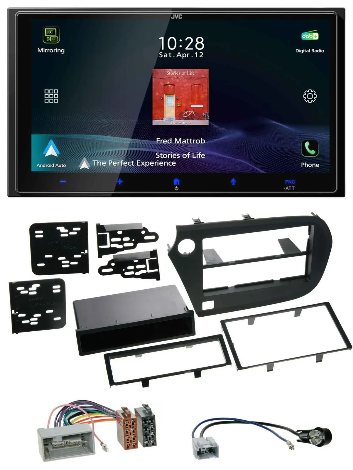 JVC USB Bluetooth 2DIN DAB MP3 Autoradio für Honda Insight ZE2 09-13