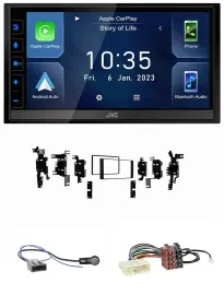 JVC DAB Bluetooth MP3 USB 2DIN Autoradio für Nissan Micra 2013-2017 schwarz