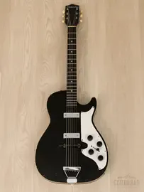 Электрогитара полуакустическая Silvertone Stratotone Mars 1420 SS Black w/case USA 1963