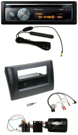 Pioneer CD USB Bluetooth DAB Lenkrad Autoradio für Fiat Stilo 01-07 schwarz Abla