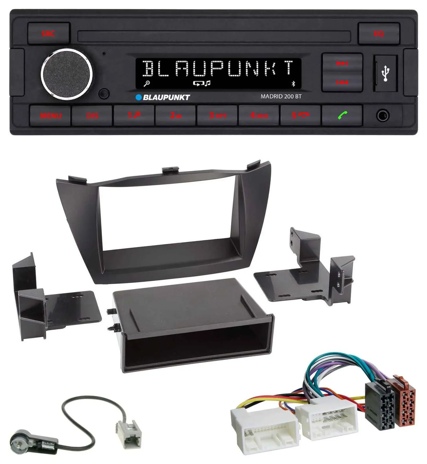 Blaupunkt USB AUX Bluetooth MP3 Autoradio für Hyundai ix35 (LM, 2010-2013)