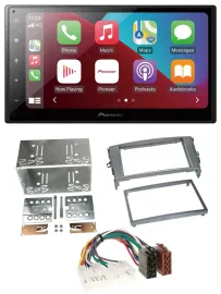 Pioneer USB MP3 DAB 2DIN Bluetooth Autoradio für Toyota Auris 07-12 anthrazit-gr