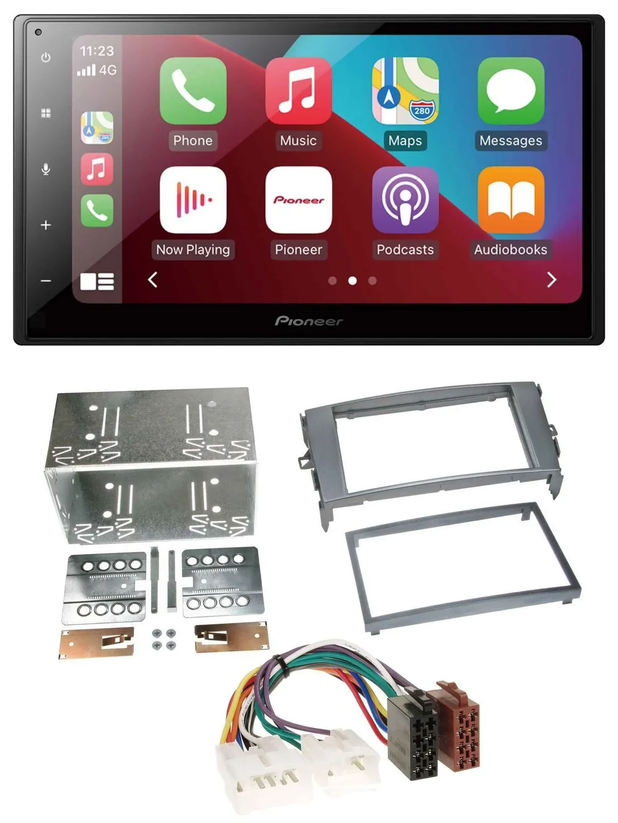 Pioneer USB MP3 DAB 2DIN Bluetooth Autoradio für Toyota Auris 07-12 anthrazit-gr