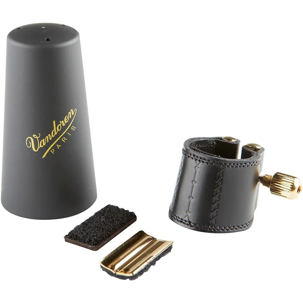 Б/У Лигатура для альт-саксофона Vandoren LC27P кожаная, с пластиковым колпачком