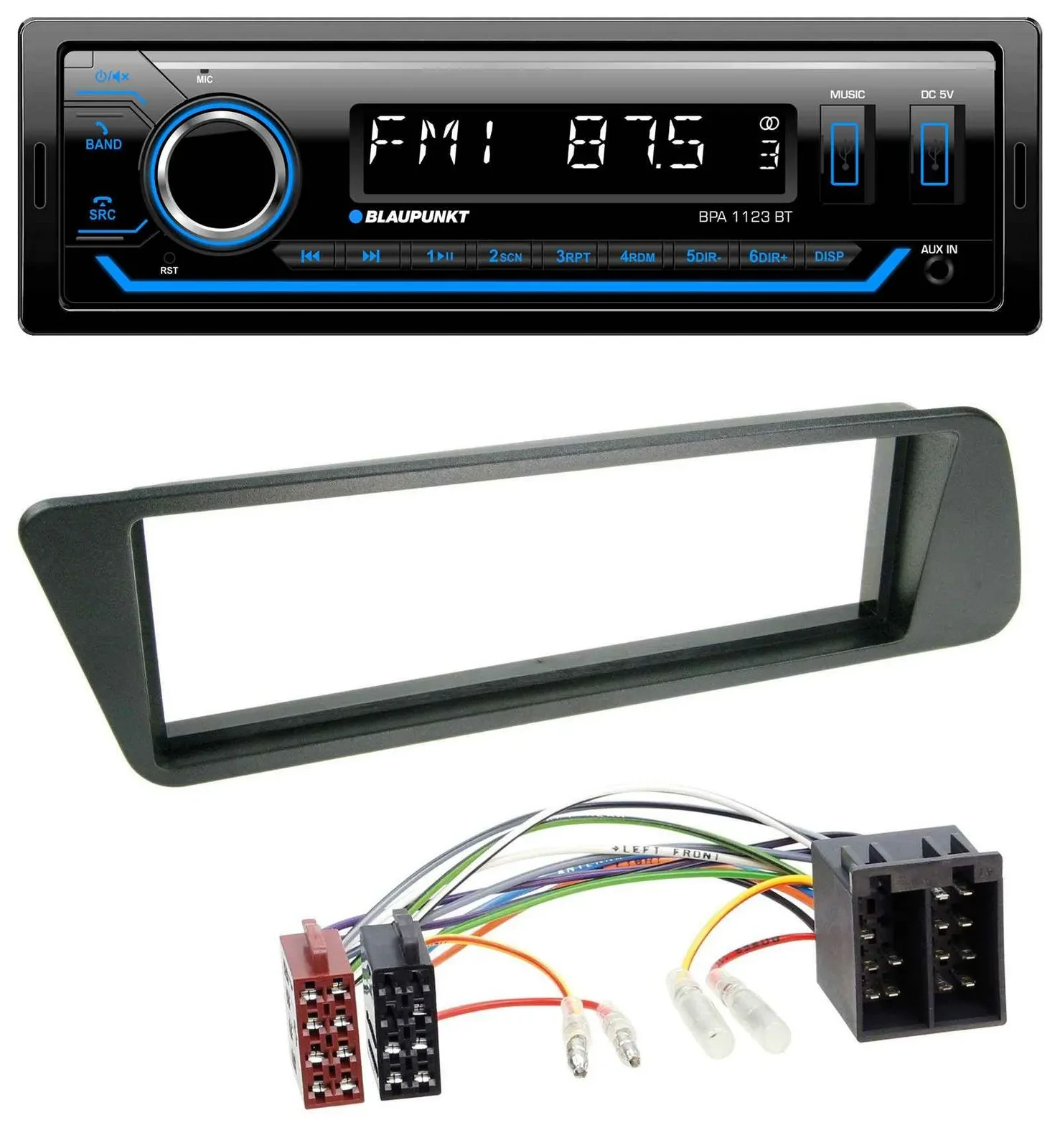 Blaupunkt MP3 Bluetooth USB AUX Autoradio für Peugeot 306