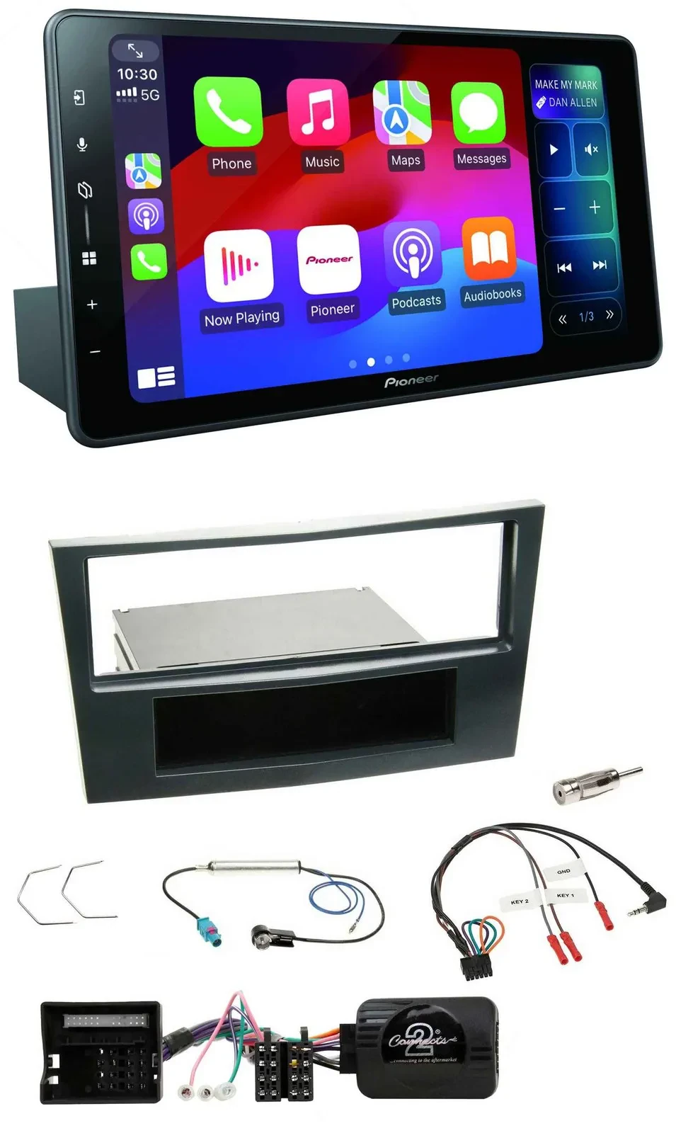 Pioneer Bluetooth DAB Lenkrad USB Autoradio für Opel Corsa D 06-08 Stealth Schwa