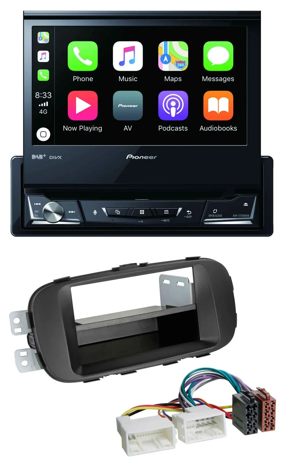 Автомагнитола Pioneer DVD, Bluetooth, DAB, USB, MP3 для Kia Soul (PS, с 2014), черный