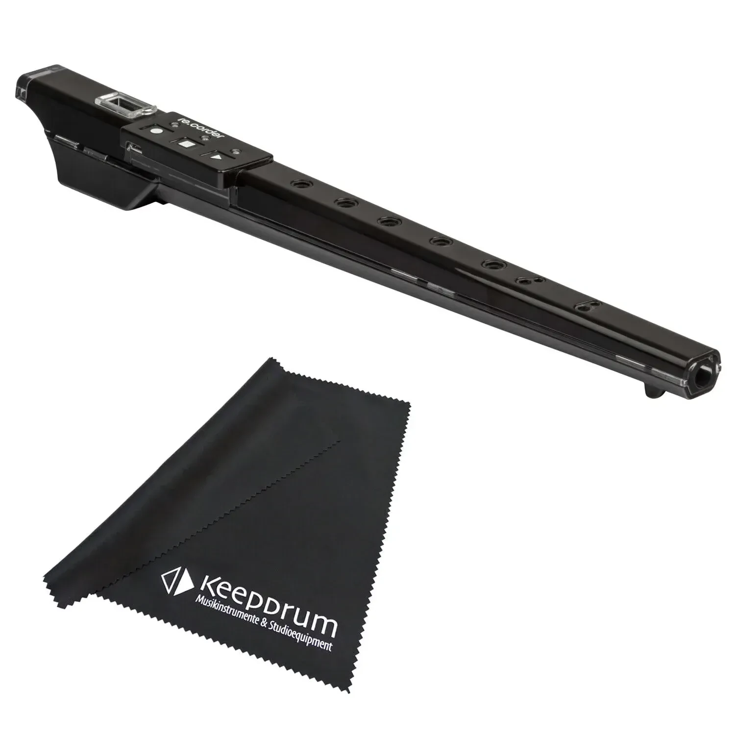 Блокфлейта Artinoise Re.Corder акустическая и цифровая, черная, с салфеткой для чистки