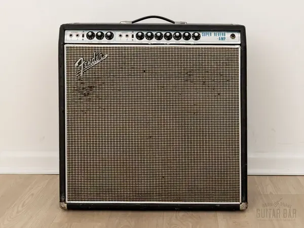 Комбоусилитель для электрогитары Fender Super Reverb Black 40W 4x10 USA 1968