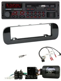 Blaupunkt SD Lenkrad USB Bluetooth DAB Autoradio für Fiat Panda 12-20 schwarz gl
