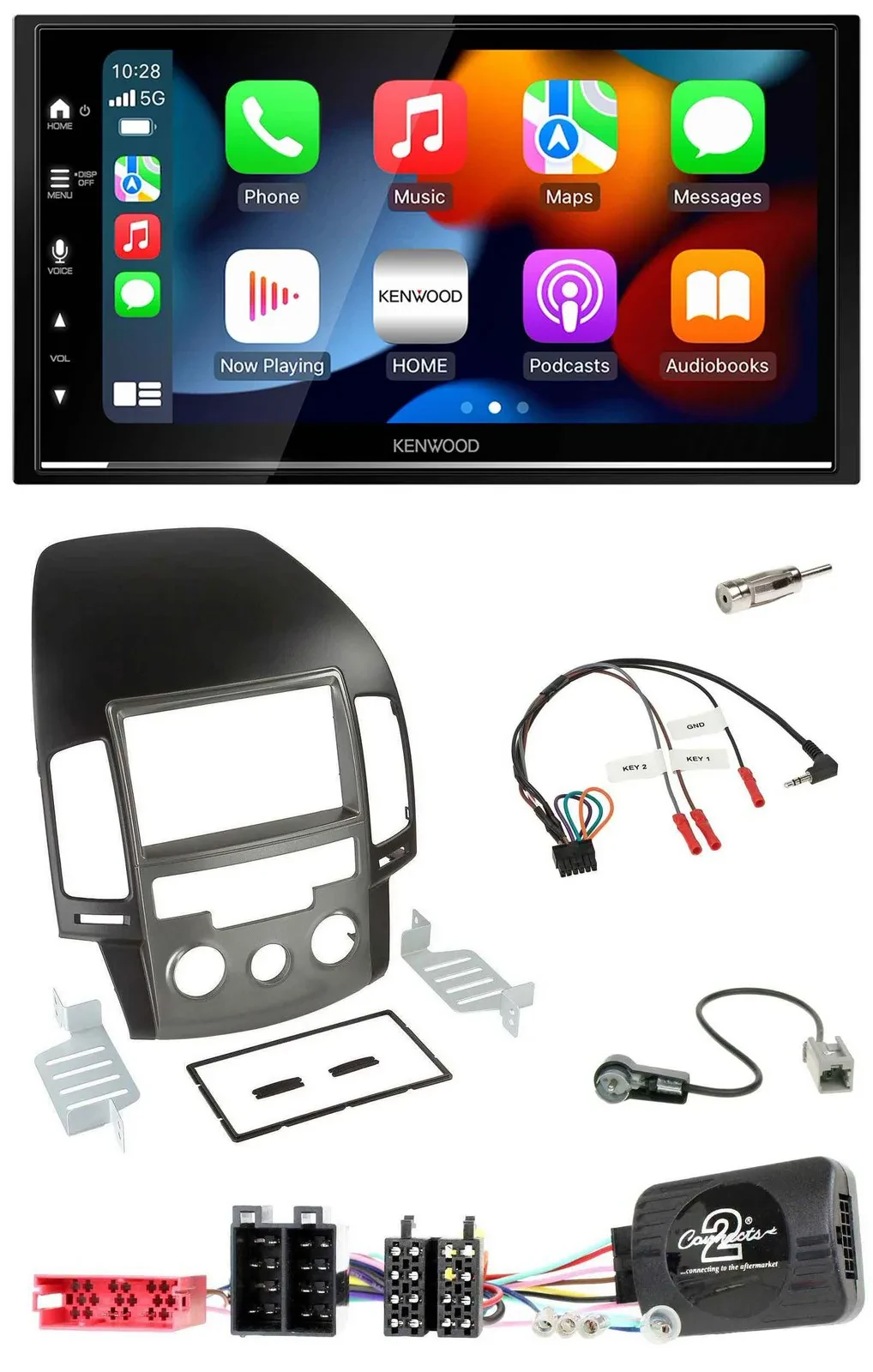 Автомагнитола для Hyundai i30 (с 2009) Kenwood 2DIN DAB, USB, Bluetooth