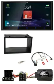 Автомагнитола для VW Golf 4/Polo/Passat JVC 2-DIN, USB, Bluetooth, DAB, ISO, поддержка управления на руле