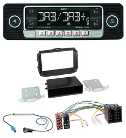 Dietz USB DAB MP3 Bluetooth Autoradio für Alfa Romeo Giulietta 2013-2021 ISO