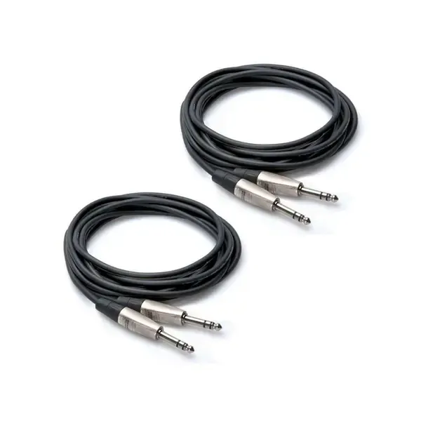 Коммутационный кабель Hosa 2x Pro Balanced 1/4" TRS Male to 1/4" TRS Male Interconnect Audio Cable 5'