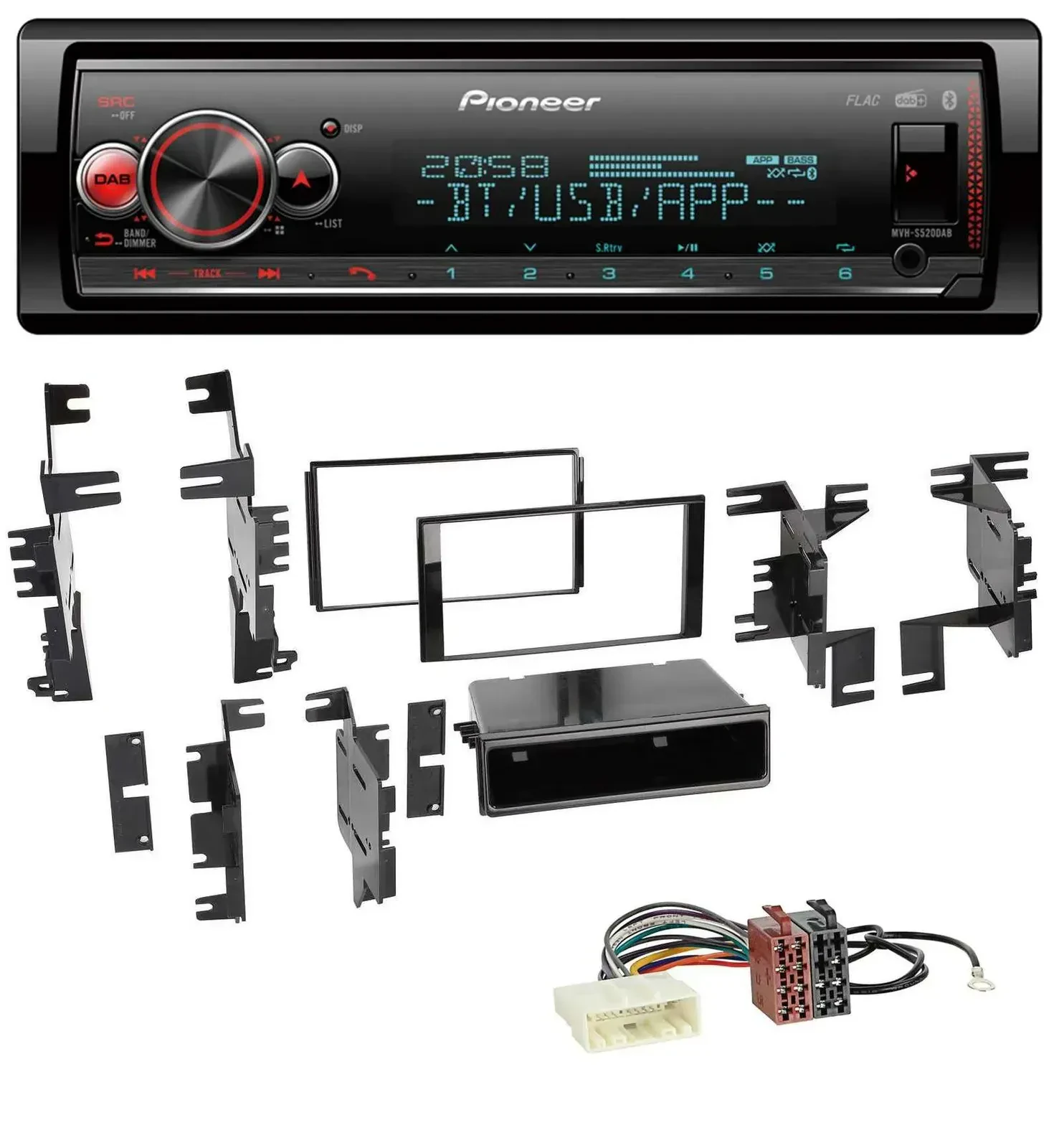 Автомагнитола Pioneer Bluetooth USB MP3 DAB для Nissan Cube (с 2009), Frontier (с 2013), Juke