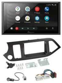 Pioneer USB 2DIN DAB MP3 Bluetooth Autoradio für Kia Picanto ab 11 ohne Start-St
