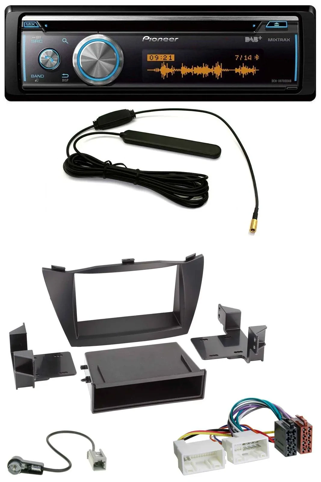 Автомагнитола Pioneer CD USB Bluetooth DAB MP3 для Hyundai ix35 (LM, 2010–2013)