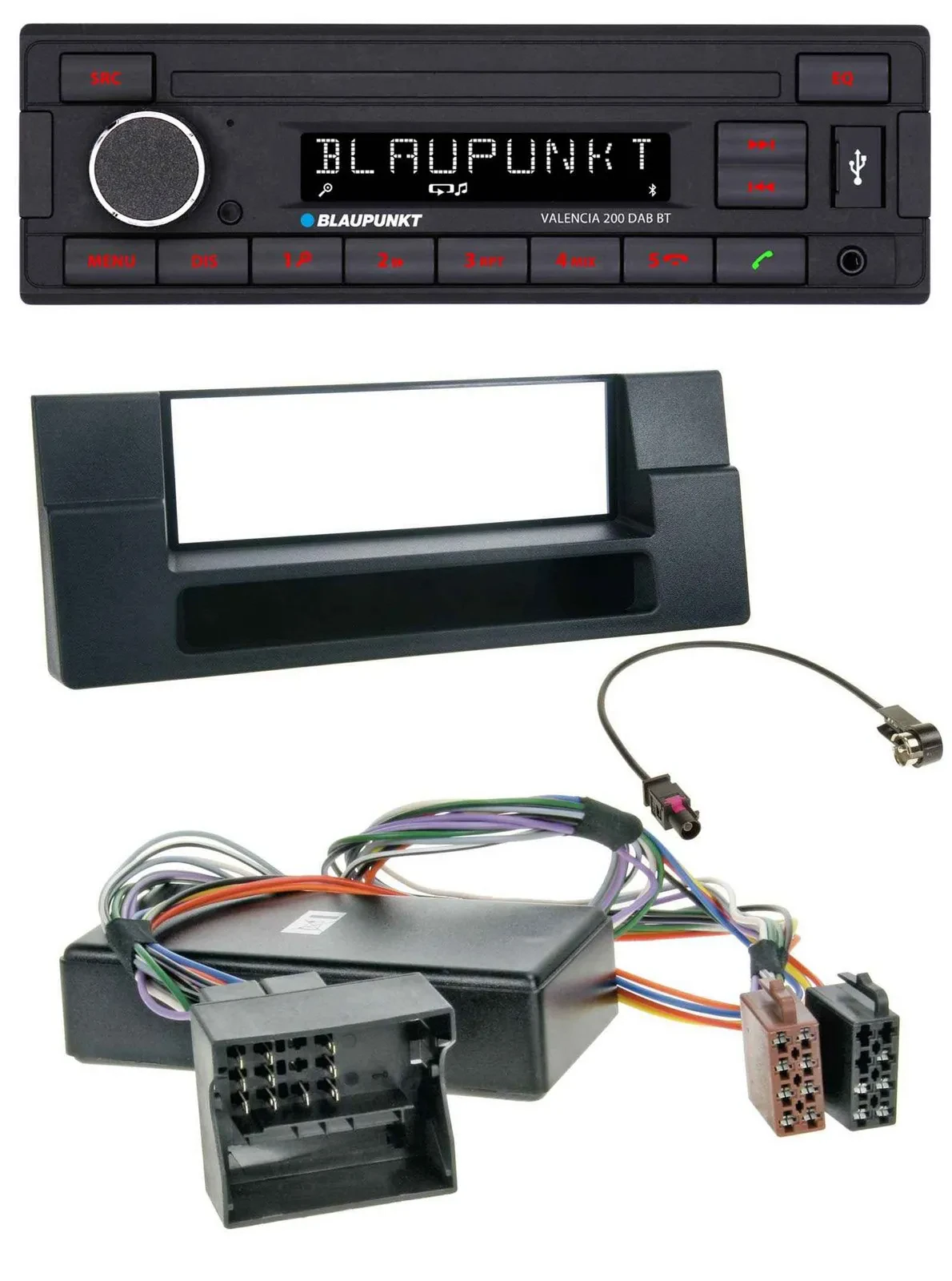 Blaupunkt DAB MP3 Bluetooth USB Autoradio für BMW X5 E53 5er E39 Ablagefach Quad