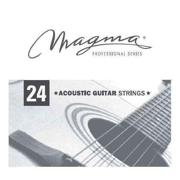 Струна одиночная для акустической гитары Magma Strings GA024PB Phosphor Bronze 024