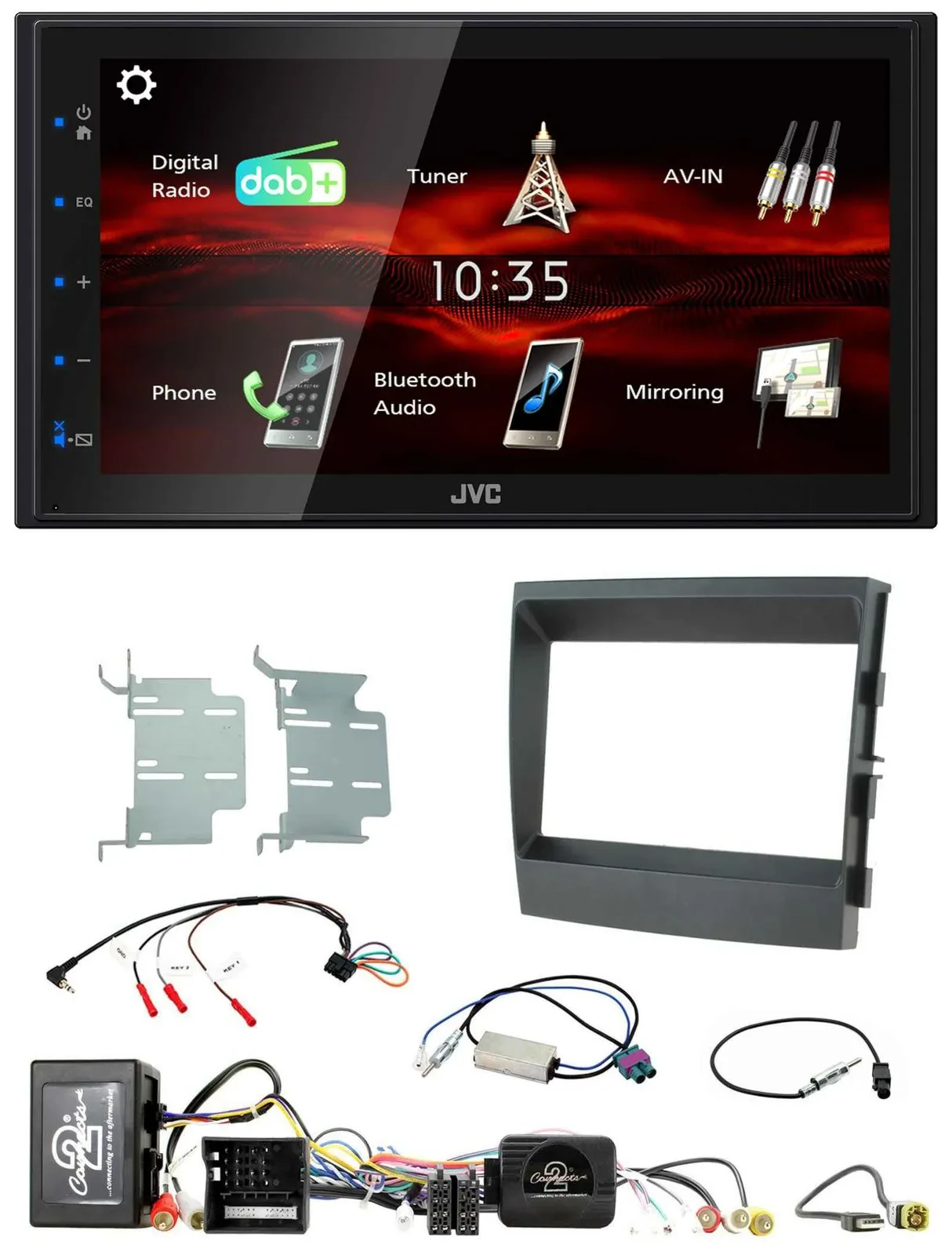 JVC USB Bluetooth Lenkrad DAB 2DIN Autoradio für Porsche Panamera MOST-Soundsyst