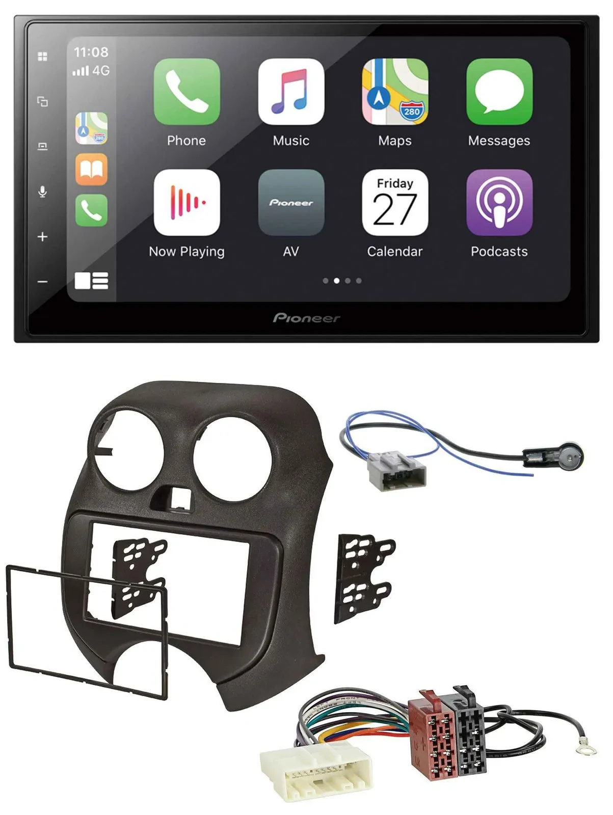 Pioneer MP3 Bluetooth DAB 2DIN USB Autoradio für Nissan Micra (10-13)