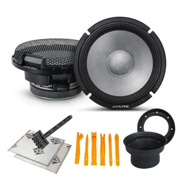 Alpine R2-S65C 200W RMS 6.5" Component Car Speakers + Accessories