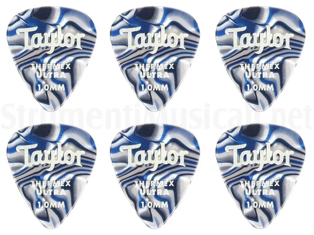Медиаторы Taylor Premium 351 Thermex Ultra Blue Swirl 1.0 (6 штук)