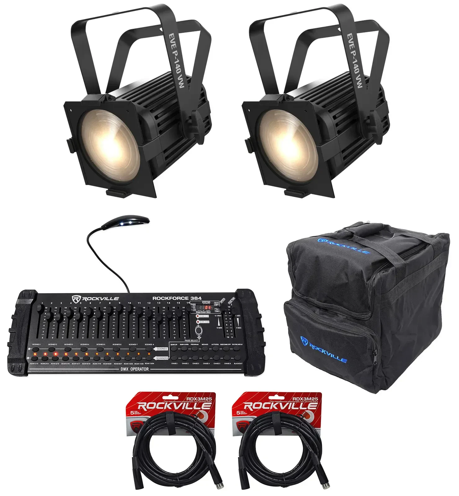 Прибор смены цвета Chauvet DJ EVE P-140 VW с DMX-пультом и аксессуарами (пара)