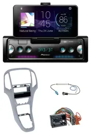 Автомагнитола для Opel Astra J (с 2009) Pioneer USB MP3 Bluetooth DAB платино-серебристая