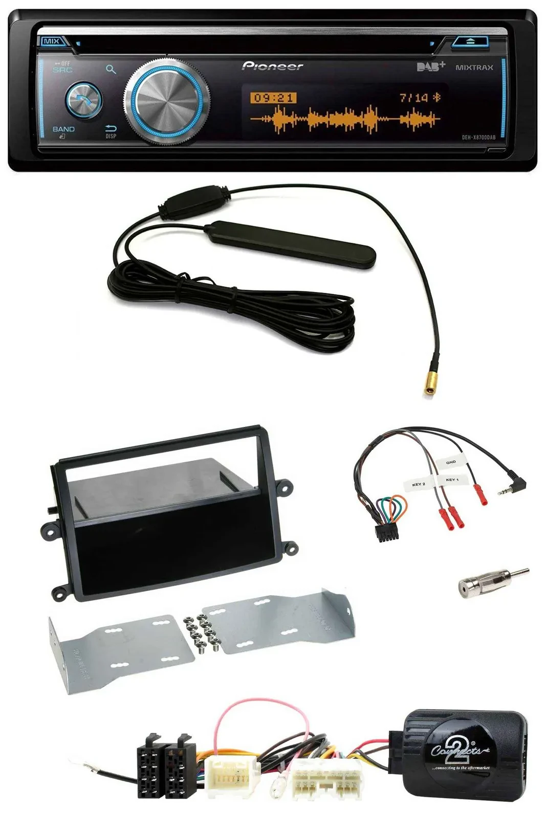 Pioneer CD USB Bluetooth DAB Lenkrad Autoradio für Mitsubishi L200 2006-2015